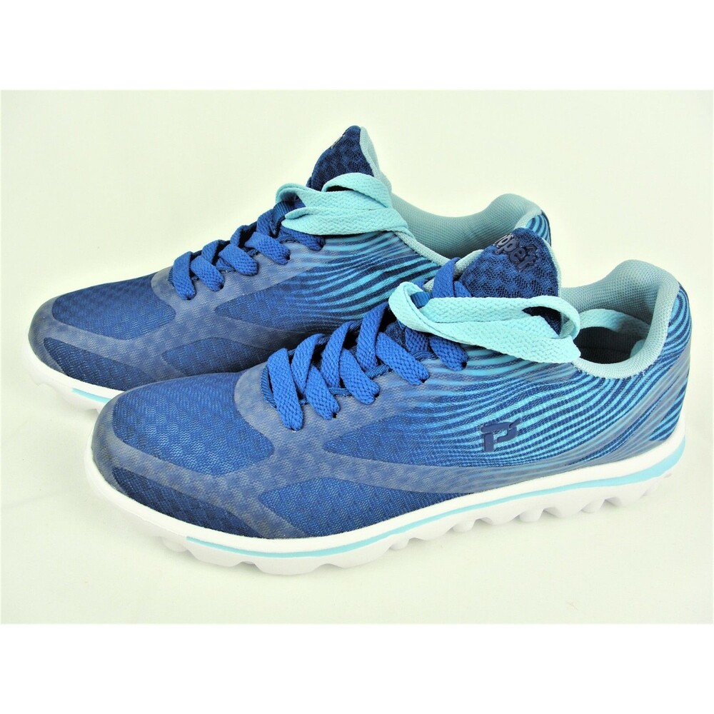 Propet Women's  BLUE  Bailey Sneaker 7 W Running Walking Lightweight Mesh